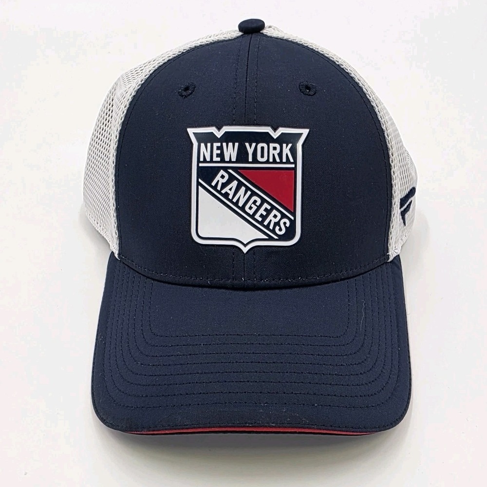 FANATICS AUTHENTIC PRO NEW YORK RANGERS HAT TRUCKER ALTERNATE JERSEY BLUE WHITE